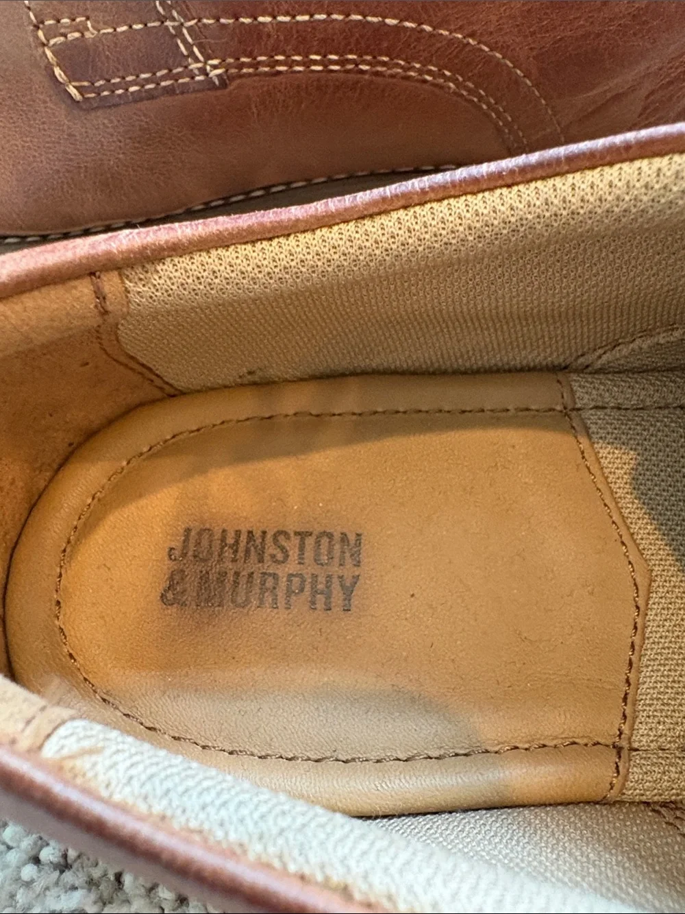 Johnston & Murphy Brown Leather Derby Shoes